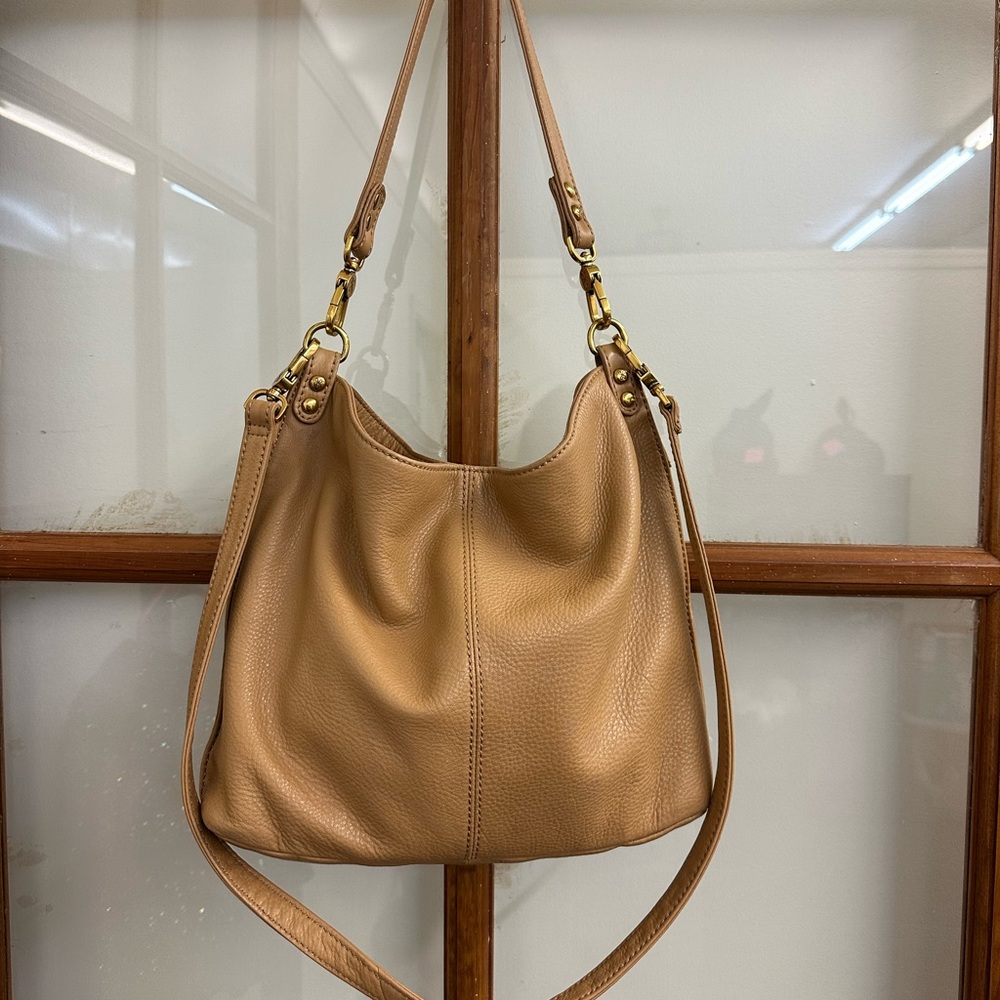 HOBO Pier Shoulder Bag with Adjustable Straps and Gold Hardware